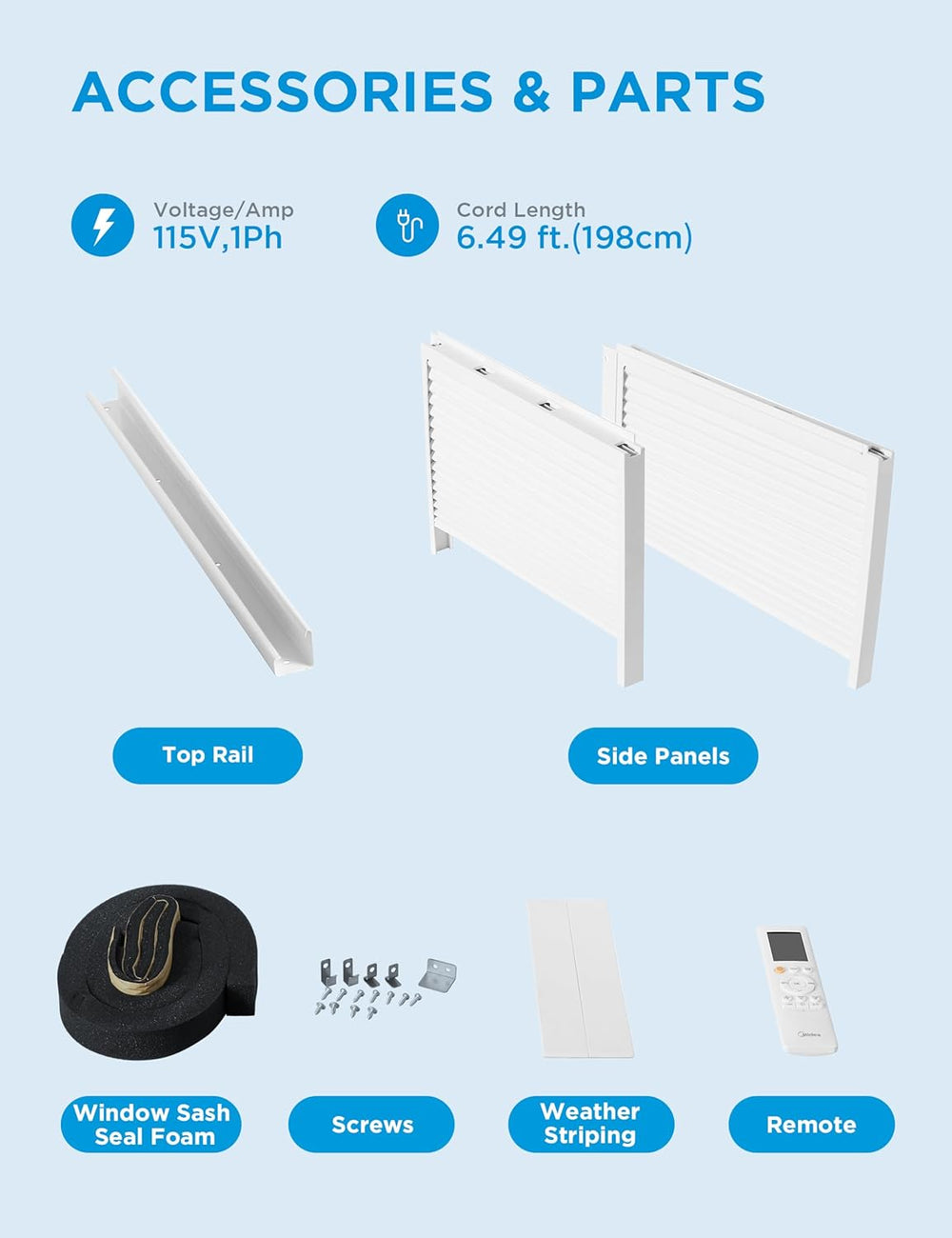 Midea 12,000 BTU Smart Inverter Air Conditioner with Heat & WiFi