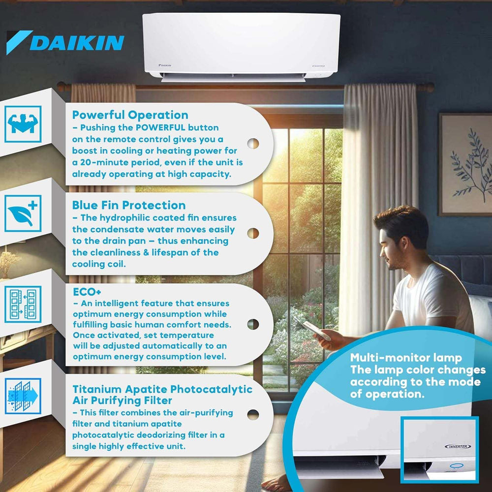 Daikin Entra 12,000 BTU R32 Mini Split Heat Pump System