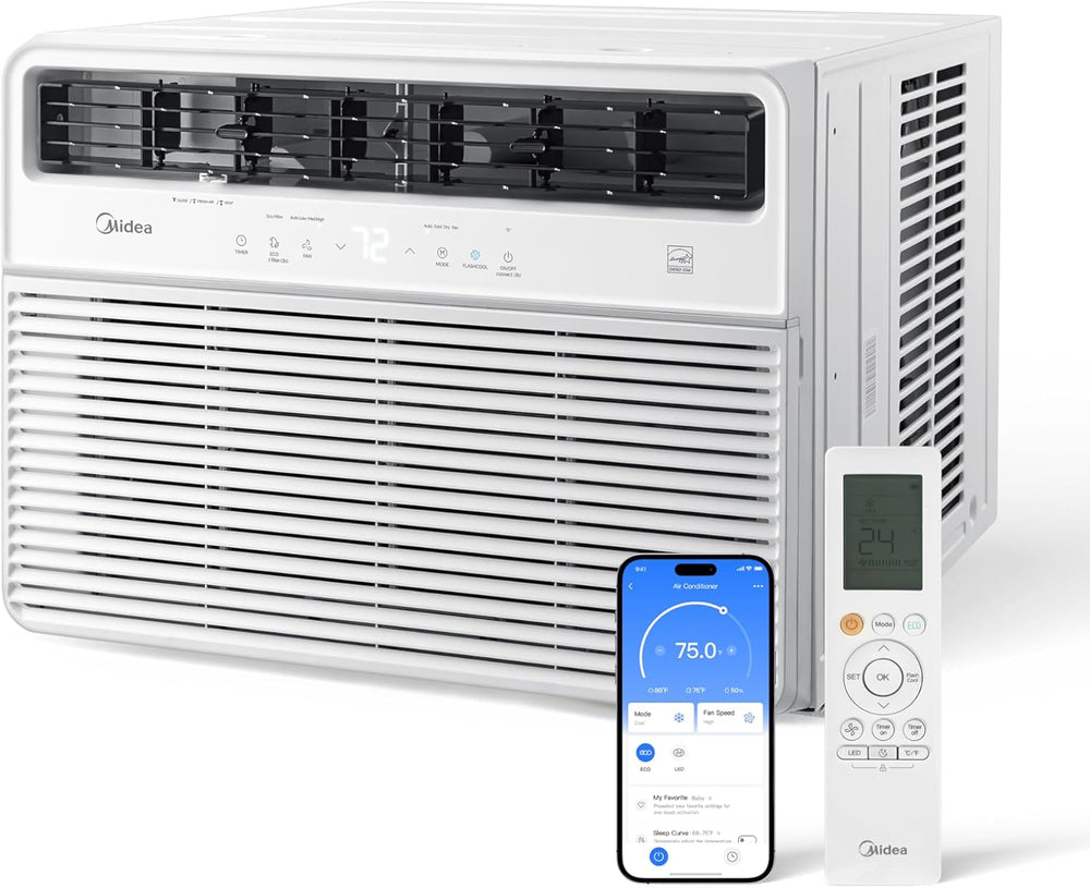 Midea 8,000 BTU Smart Inverter Air Conditioner with Heat & WiFi