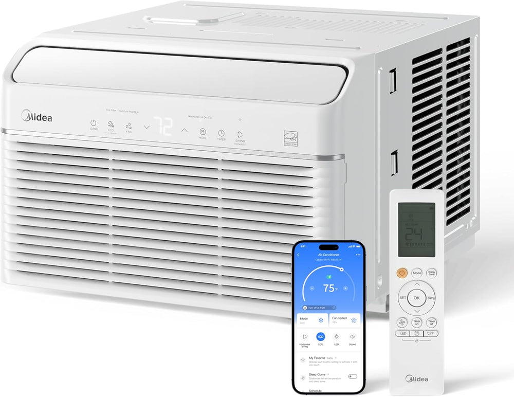 Midea 8,000 BTU Smart Inverter Air Conditioner with Heat & WiFi