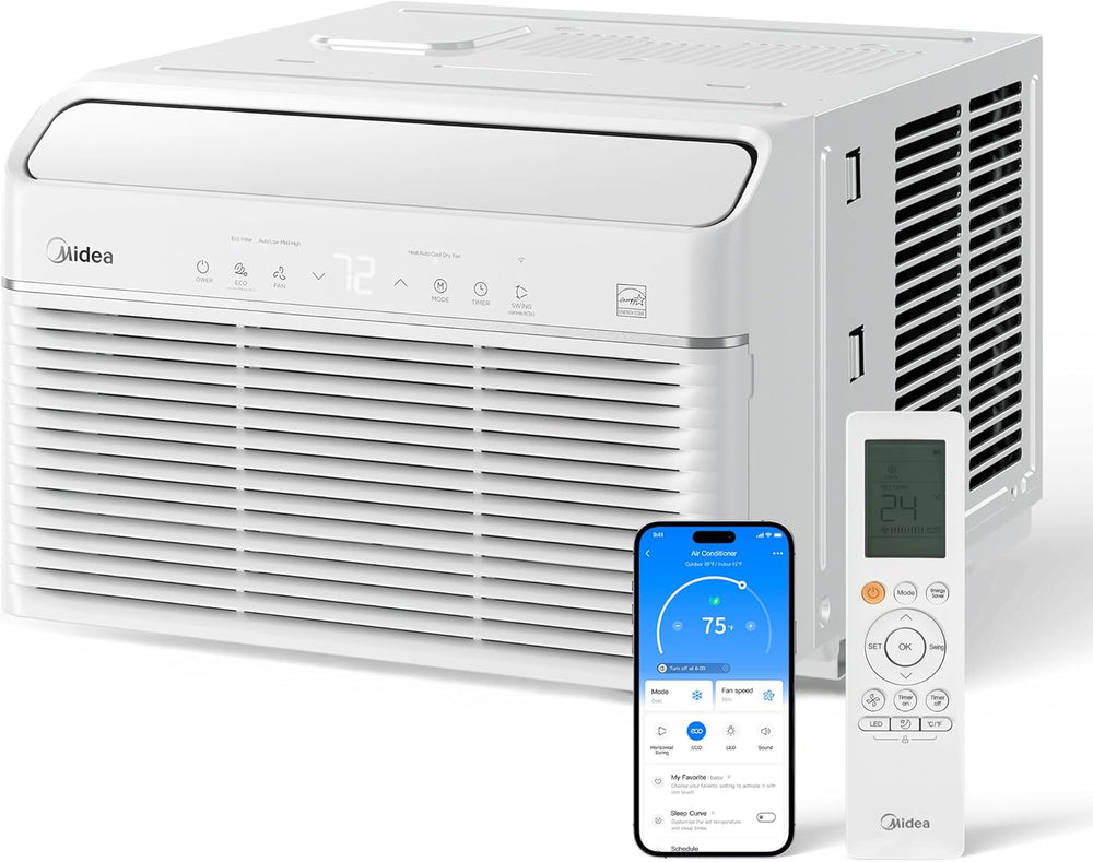 Midea 12,000 BTU Smart Inverter Air Conditioner with Heat & WiFi