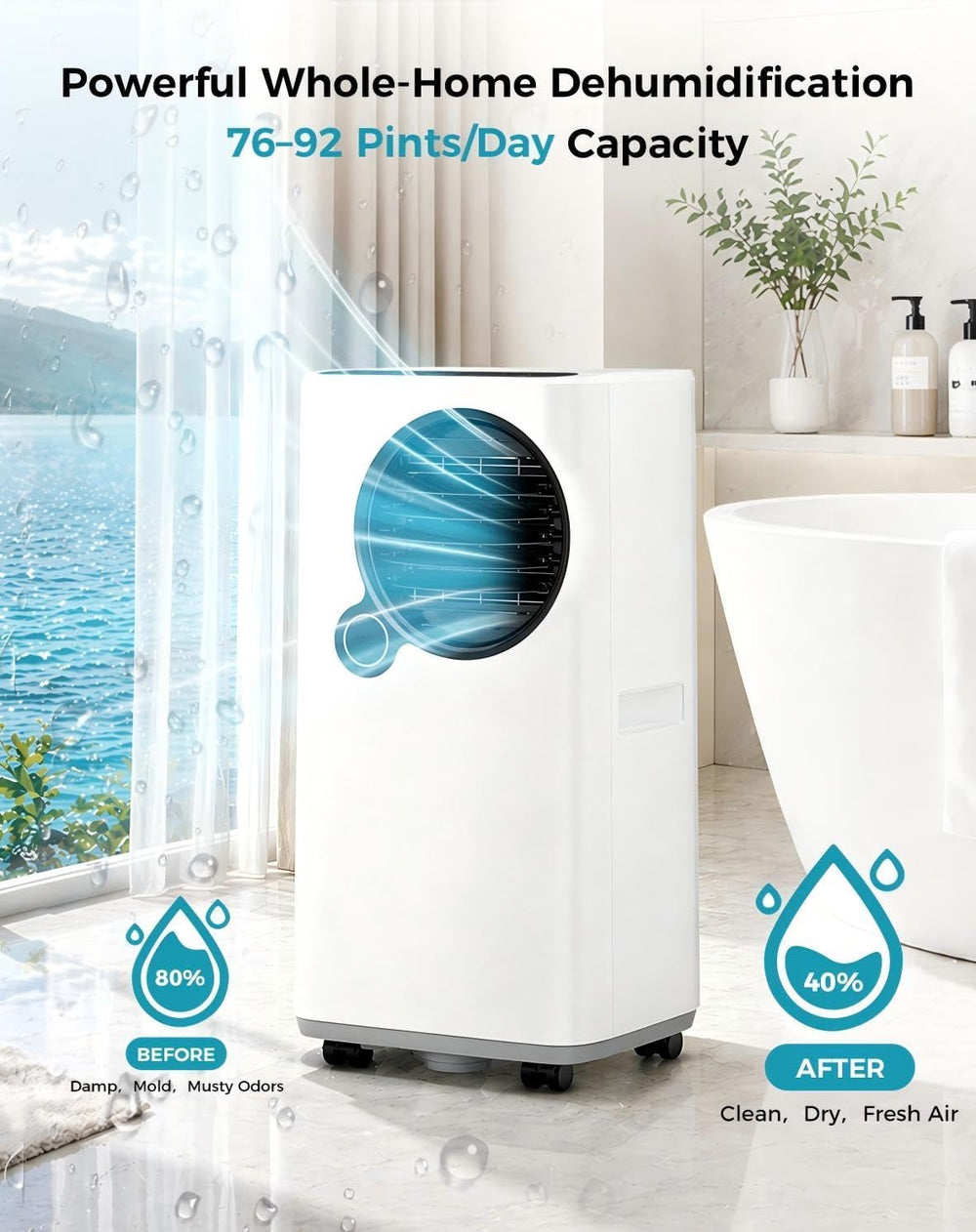 16,000 BTU Smart Portable Air Conditioner with WiFi