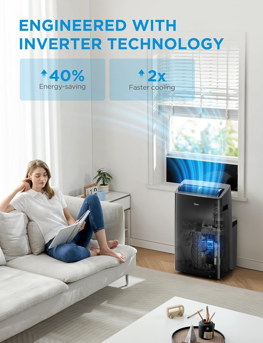 Midea Duo 14,000 BTU Smart Inverter Portable Air Conditioner