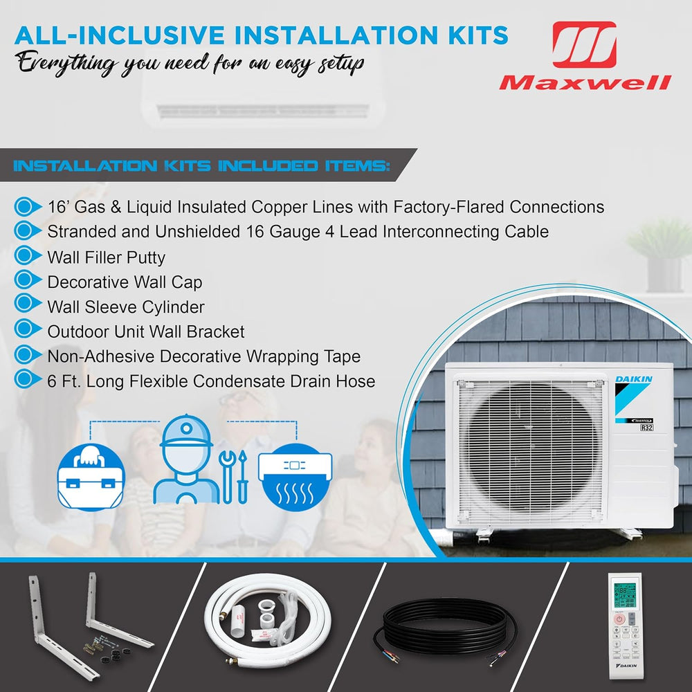 Daikin Entra 12,000 BTU R32 Mini Split Heat Pump System